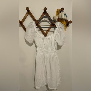 BP. white puff sleeve dress